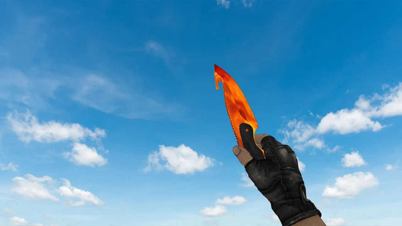 Модель «Gut Knife Fire» (v_, p_, w_) для CS 1.6: звуки, анимация осмотра, текстуры и настройка - скриншот 2
