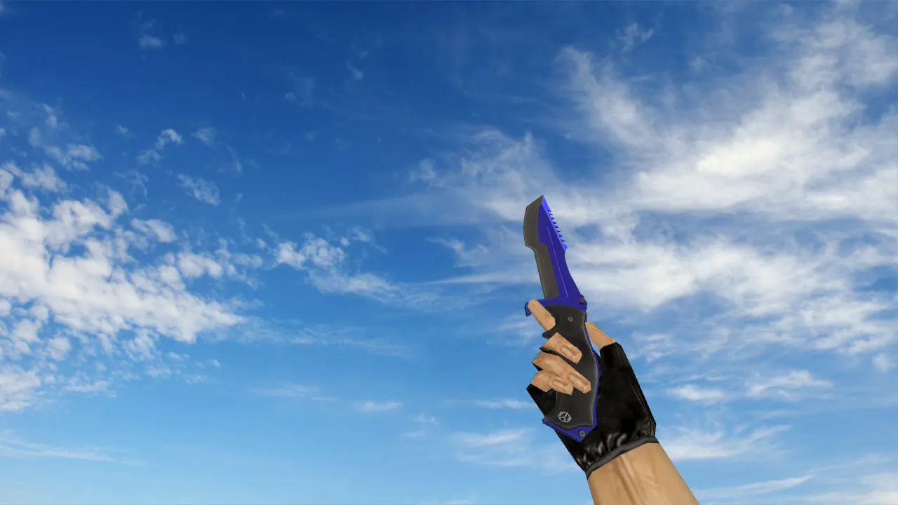 Модель «Huntsman Knife Automatic Blue» v_ для CS 1.6: p_ w_ модели, звуки, анимация осмотра и текстуры - скриншот 1