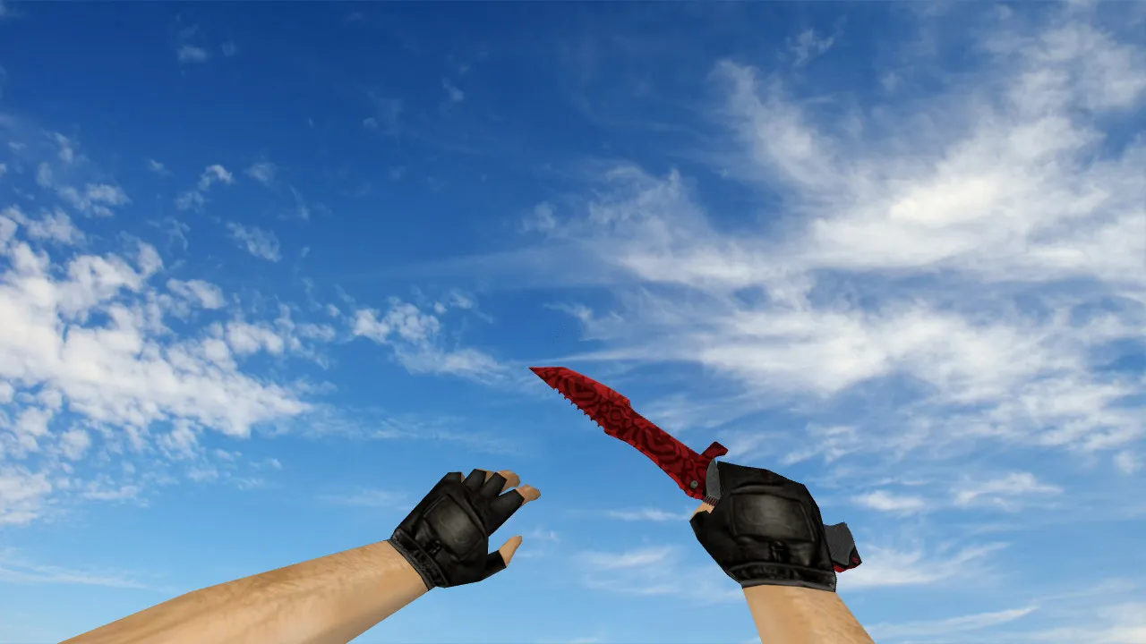 Модель ножа «Охотничий нож Knife «Убийство» v2» v_ p_ w_ для CS 1.6: звук, анимация осмотра, текстуры - скриншот 3