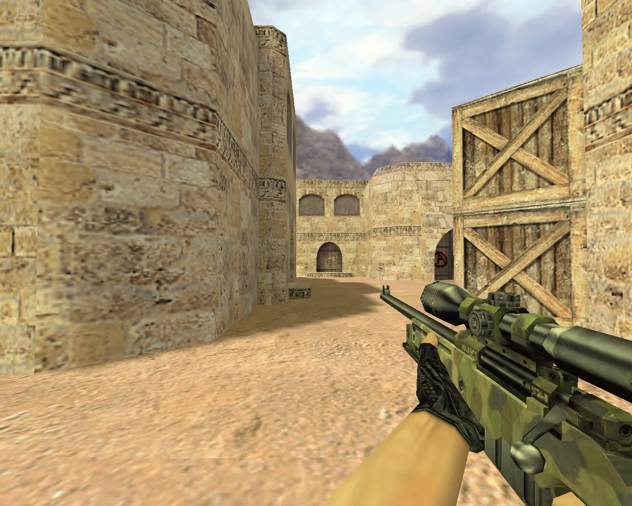 AWP Лесной камуфляж для CS 1.6 – Модель оружия — скриншот 1