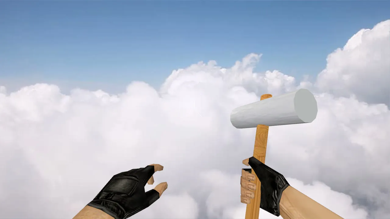 Модель ножа GreenPlayer's Hammer для CS 1.6: v_ и p_ модели, звуки, анимация, качество текстур - скриншот 1