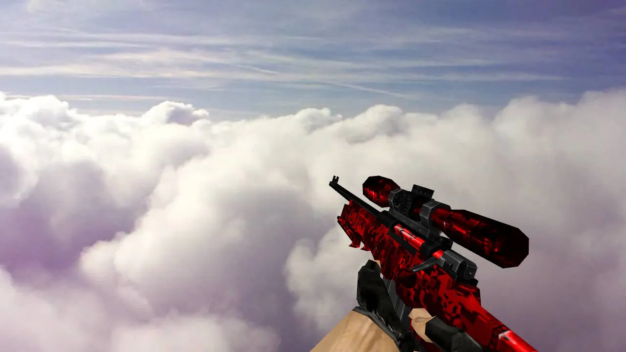Скин Default AWP Bloody Camo для CS 1.6 - оружие с оригинальным оформлением - скриншот 2