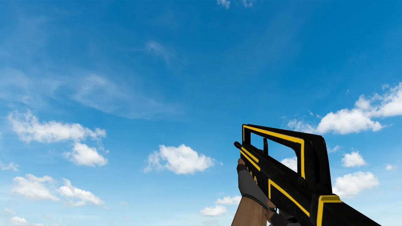 Модель «Famas Gold Neon» для CS 1.6 - Уникальный стиль игры - скриншот 1