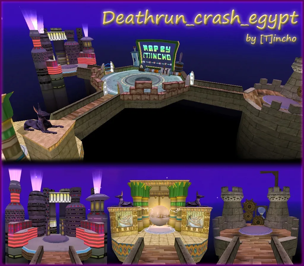 deathrun_crash_egypt - Deathrun-карта для CS 1.6: точки, баланс сторон, .nav и оптимизация - скриншот 1
