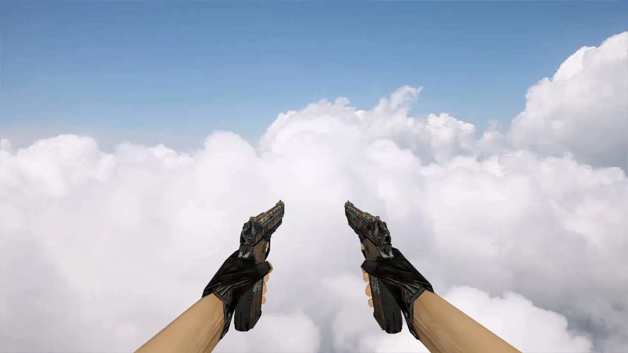 Модель «Dual Berettas Tribal Sky» для CS 1.6 - скриншот 3