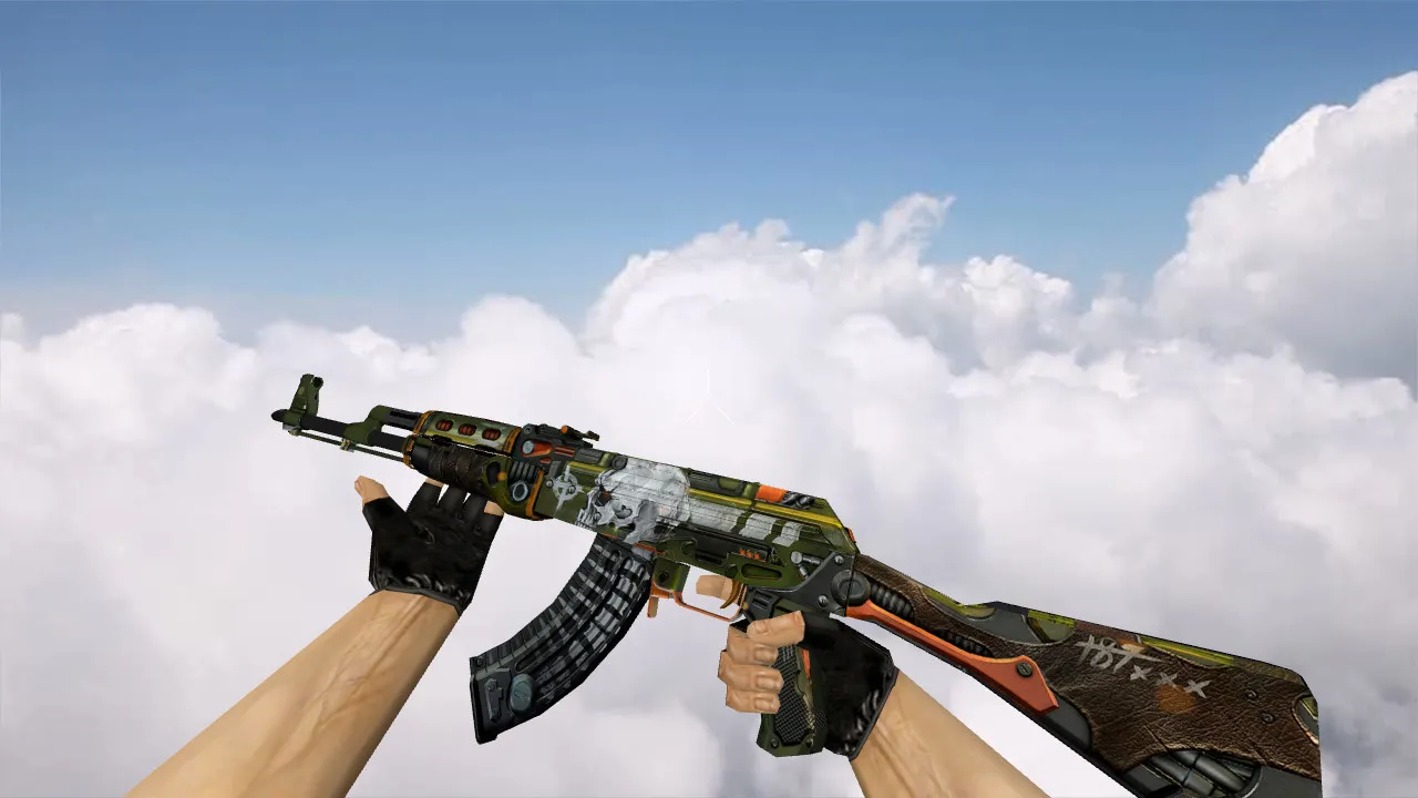 Модель «AK-47 Skulliosis» v_ для CS 1.6: p_ и w_ модели, звуки, анимация осмотра, текстуры - скриншот 1