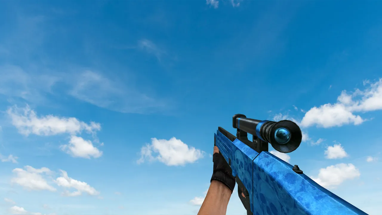 Модель HK G11 Default Blue Skull для CS 1.6 - Уникальный стиль и качество - скриншот 1
