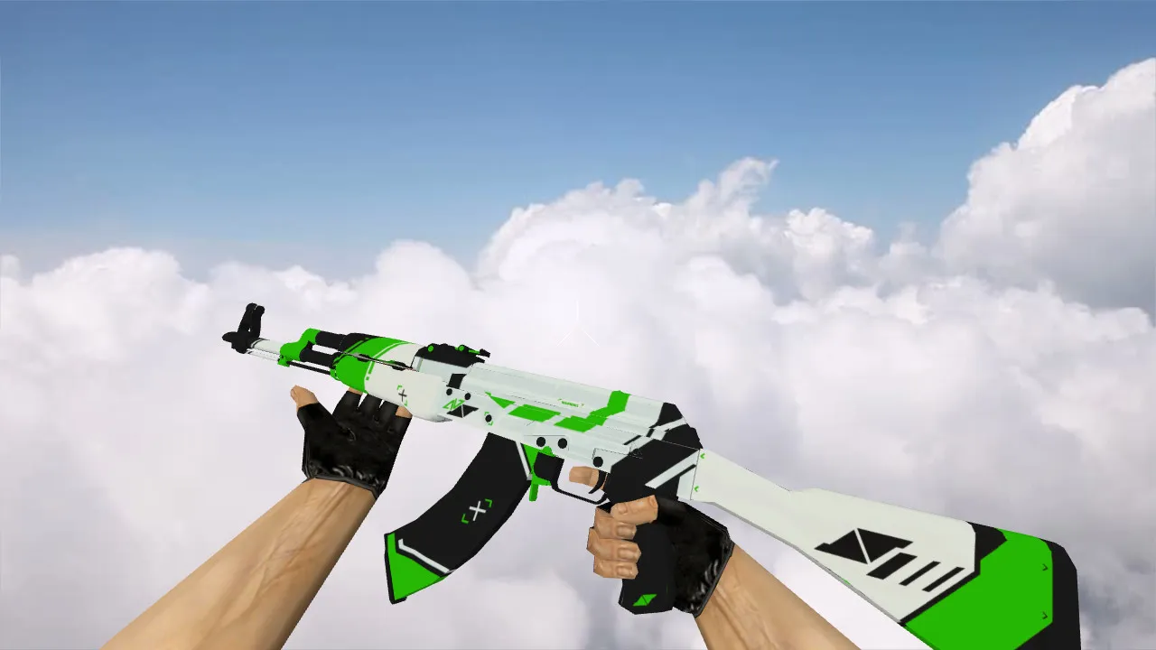 Модель 'AK-47 Green Asiimov' для CS 1.6 - Новая Эстетика — скриншот 1