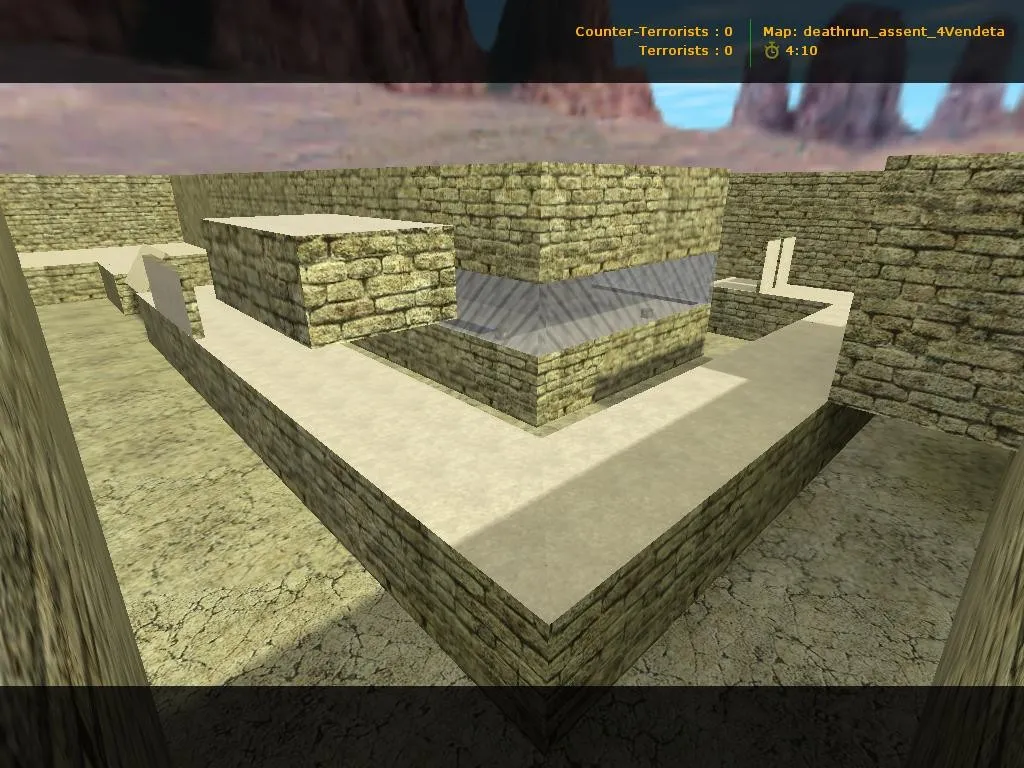 Карта deathrun_assent_4vendeta для CS 1.6: баланс сторон, точки, .nav и оптимизация - скриншот 1