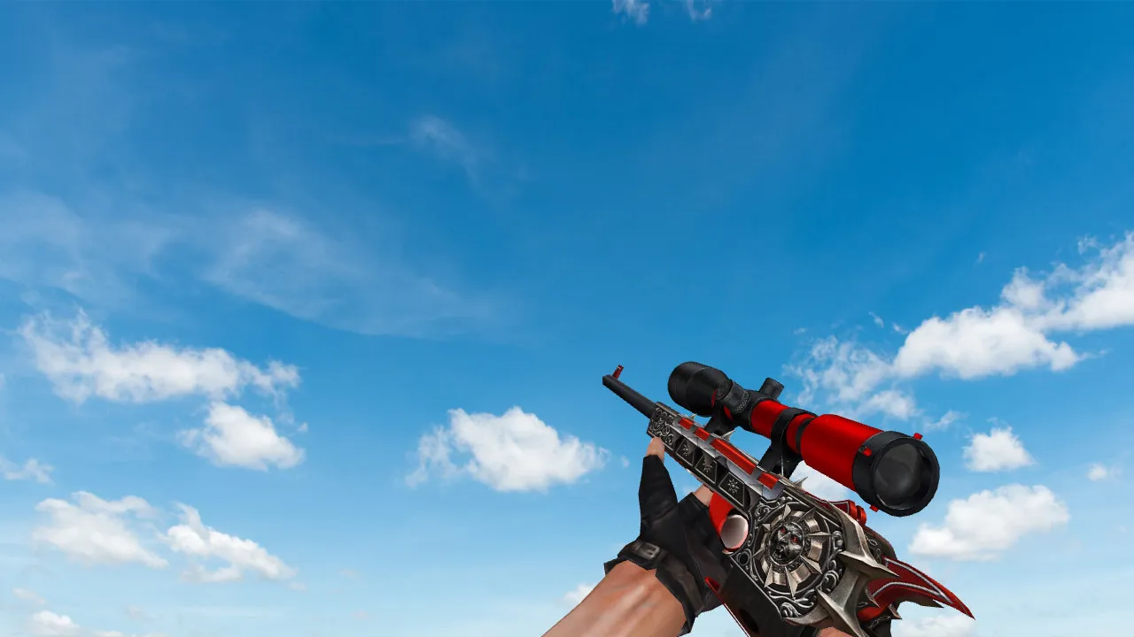 Модель AWP Blood Hunter для CS 1.6 - Оружие с уникальным дизайном - скриншот 3