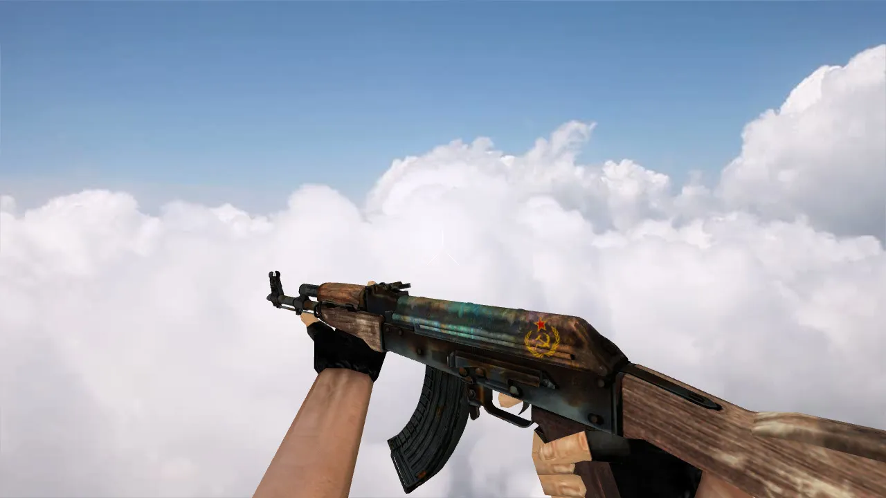 Модель v_ak47 Soviet Rust для CS 1.6: p_ и w_ варианты, звуковое сопровождение, анимация осмотра и качество текстур - скриншот 2