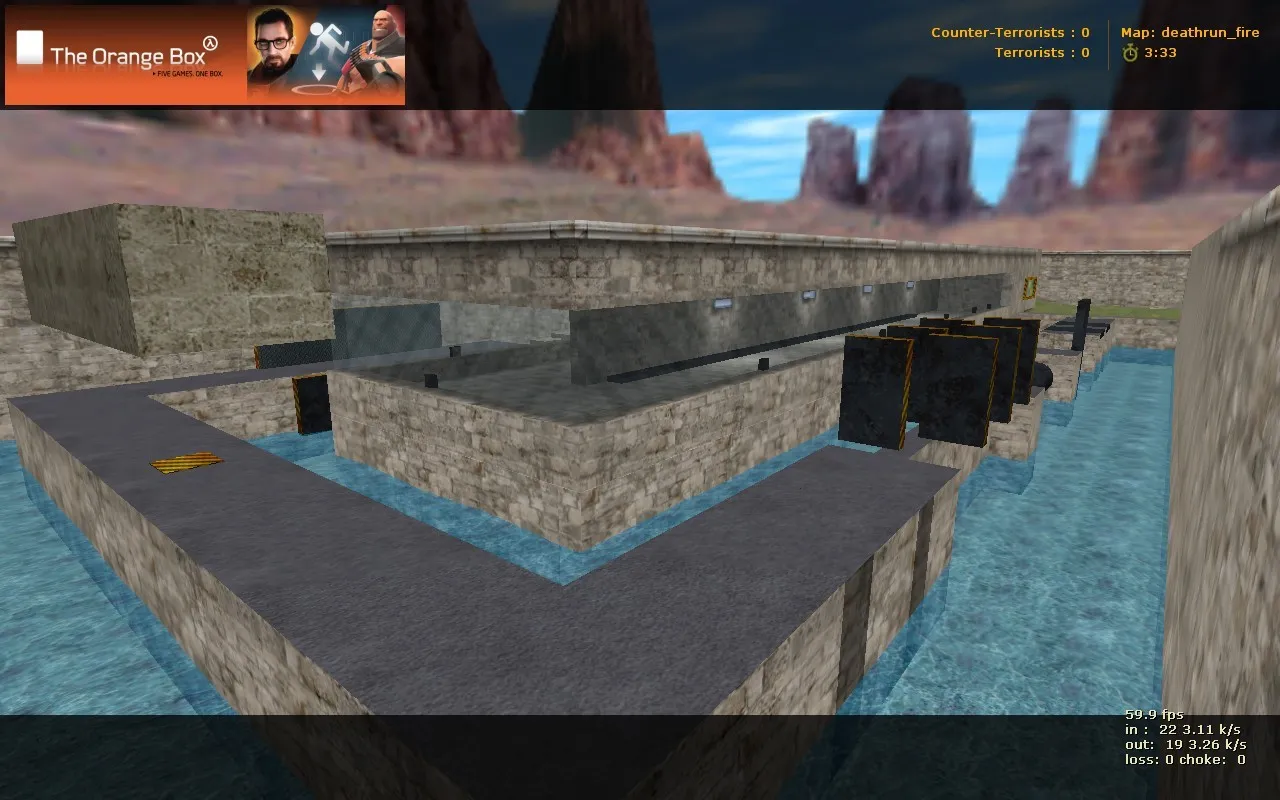 deathrun_fire для CS 1.6: deathrun-карта, ловушки и раунды, баланс команд и тактические точки - скриншот 3