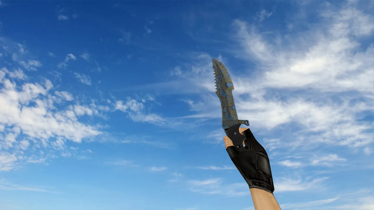 v_knife охотничий нож «Поверхностная закалка» p_ и w_ модели для CS 1.6: звук, анимации осмотра, текстуры — скриншот 2