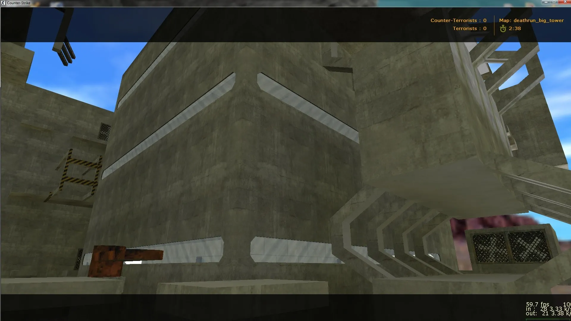 deathrun_big_tower для CS 1.6: карта big tower, ловушки и раунды по правилам - скриншот 1
