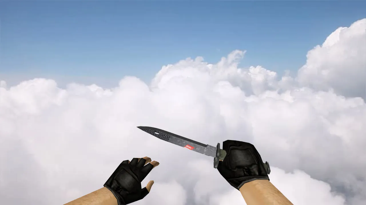 Модель ножа Bayonet Dystopia для CS 1.6: v_ и p_ модели, звуки, анимация осмотра, текстуры, сборка без ошибок - скриншот 3