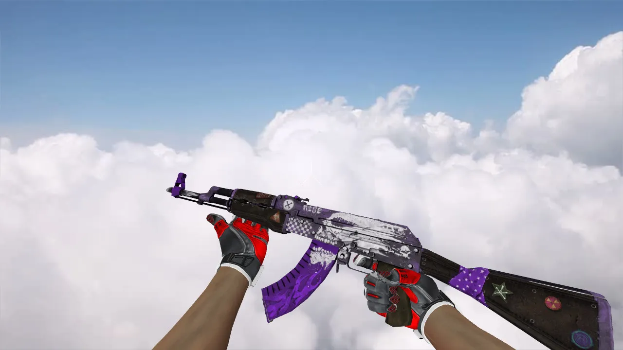 Модель «AK-47 Rise Purple» v_ p_ w_ для CS 1.6: звуки, анимация осмотра, качество текстур — скриншот 1