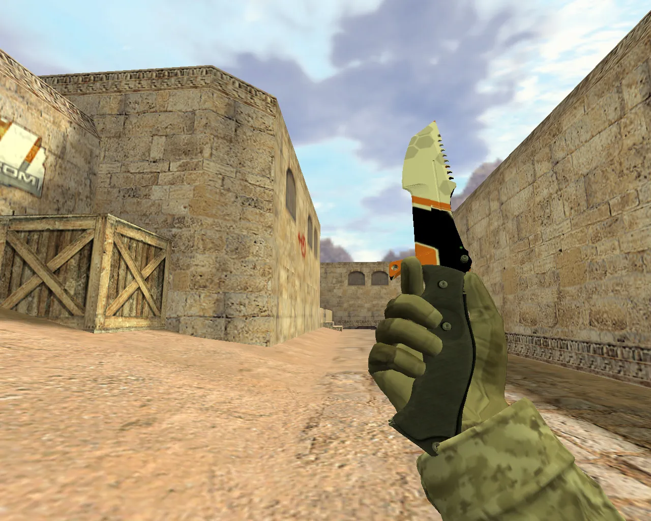 Модель «Охотничий нож Азимов» v_knife для CS 1.6: звуки, анимация осмотра, качество текстур - скриншот 1
