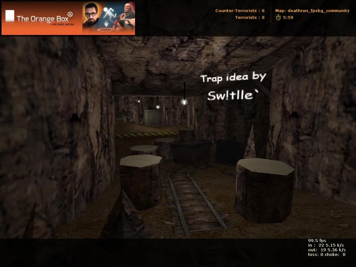 deathrun_fpsbg_community для CS 1.6: Deathrun карта, точки, боты .nav, оптимизация wpoly/epoly - скриншот 6