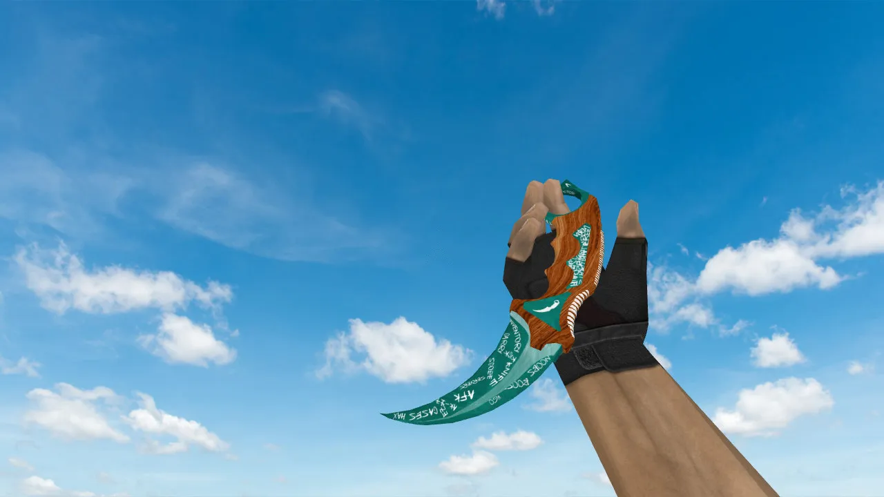 Модель «Karambit Chalk» для CS 1.6: v_ и p_ модели, звук, анимация осмотра и текстуры - скриншот 1