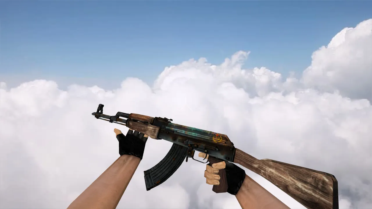 Модель v_ak47 Soviet Rust для CS 1.6: p_ и w_ варианты, звуковое сопровождение, анимация осмотра и качество текстур - скриншот 1