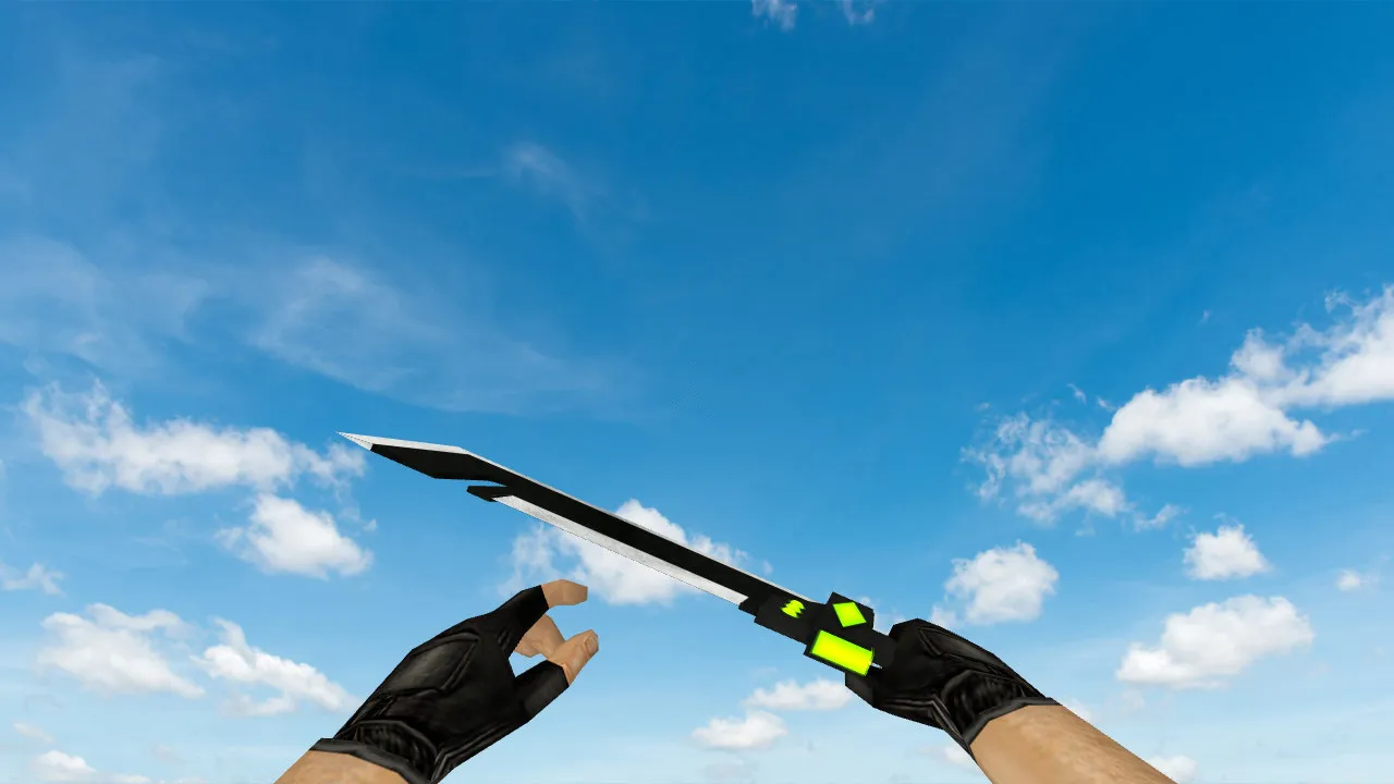 Модель ножа Lumine v_knife для CS 1.6: звуки, анимация осмотра, текстуры, установка без вирусов - скриншот 1