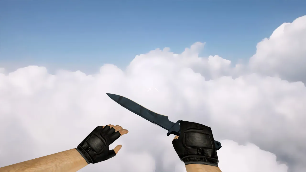 Модель ножа v_knife | p_knife | w_knife «Классический нож, Вороненая сталь» для CS 1.6 — скриншот 4