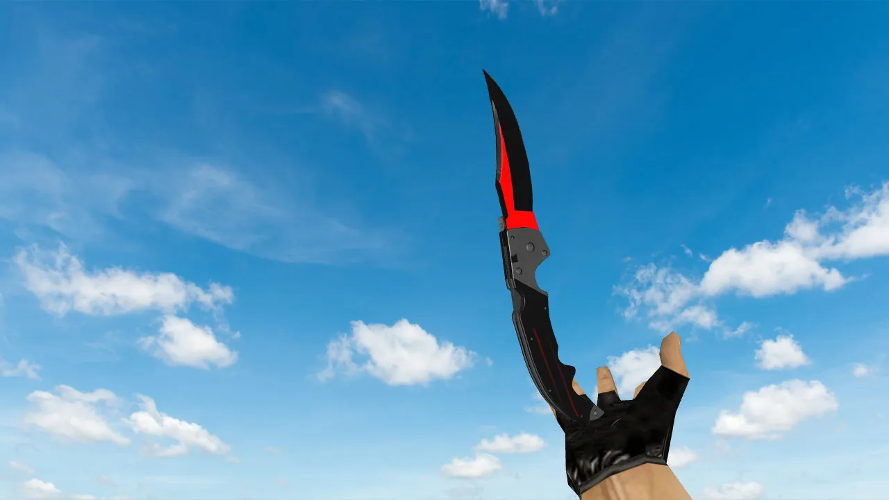 Модель ножа v_knife_falchion_redline для CS 1.6: p_ и w_ модели, звук, анимация осмотра, текстуры - скриншот 1