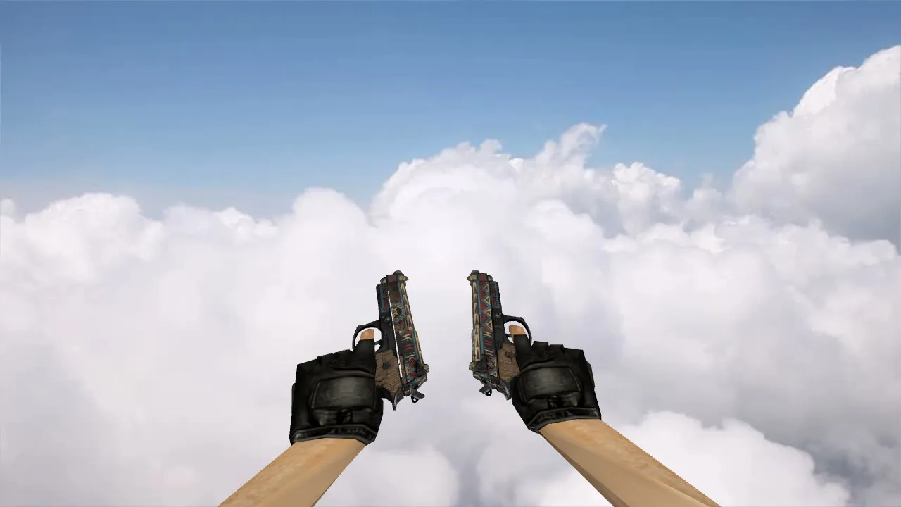 Модель «Dual Berettas Tribal Sky» для CS 1.6 - скриншот 2