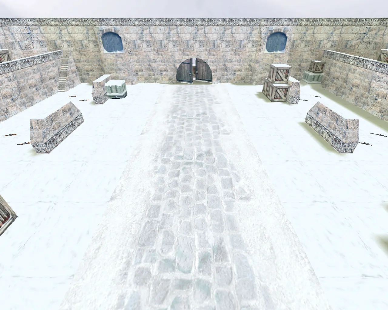 aim_snowy_winter для CS 1.6: тренировка прицела, точки спавна, маршруты и настройка сервера - скриншот 3