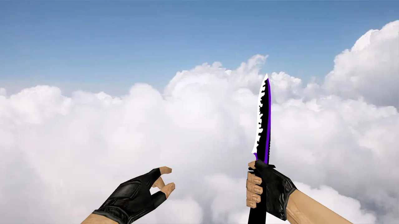 Модель «Default Knife Neon Purple» v_ p_ w_ для CS 1.6: звуковое сопровождение, анимация осмотра, текстуры, конфигурация - скриншот 1