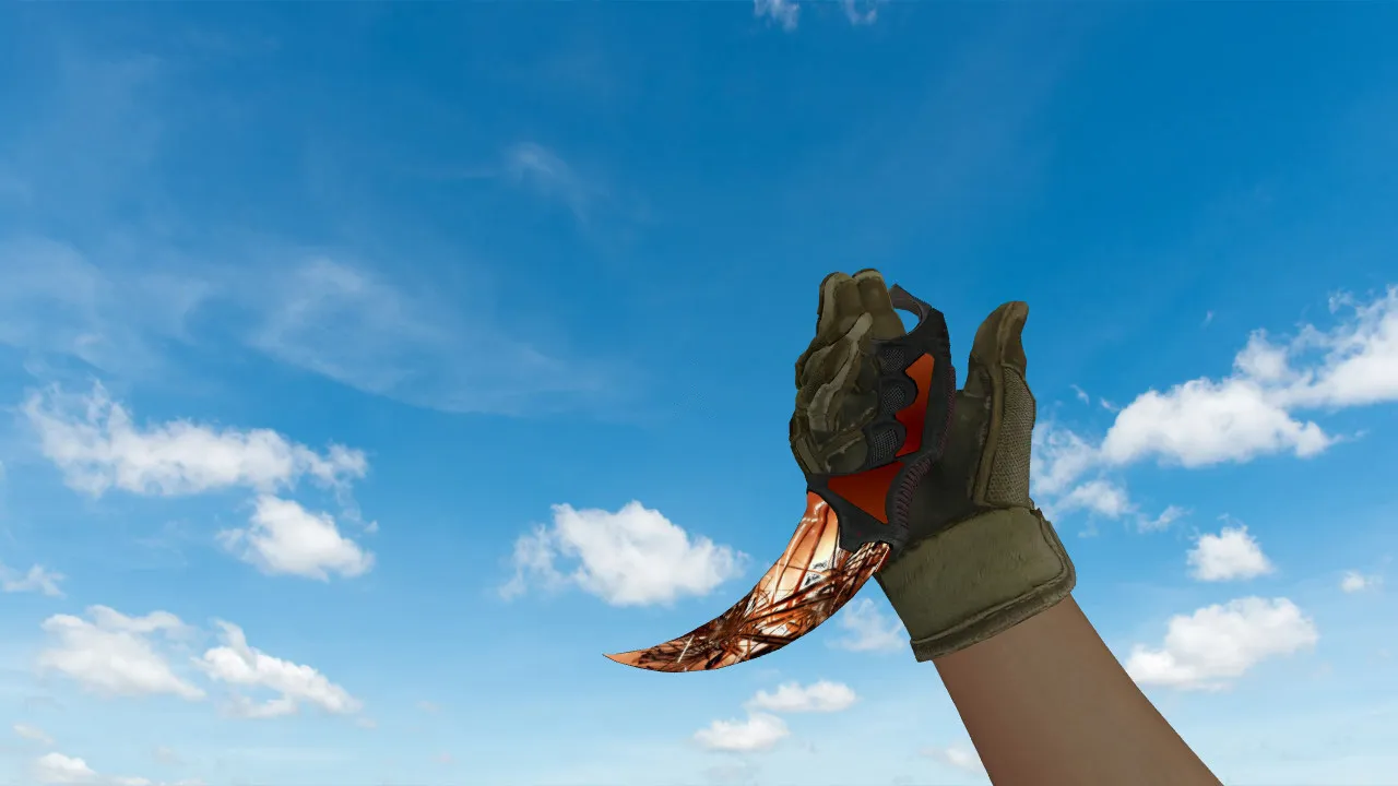 v_karambit_autumn_explosion, p_ и w_ модель ножа «Karambit Autumn Explosion» для CS 1.6 с анимацией осмотра и звуками - скриншот 1