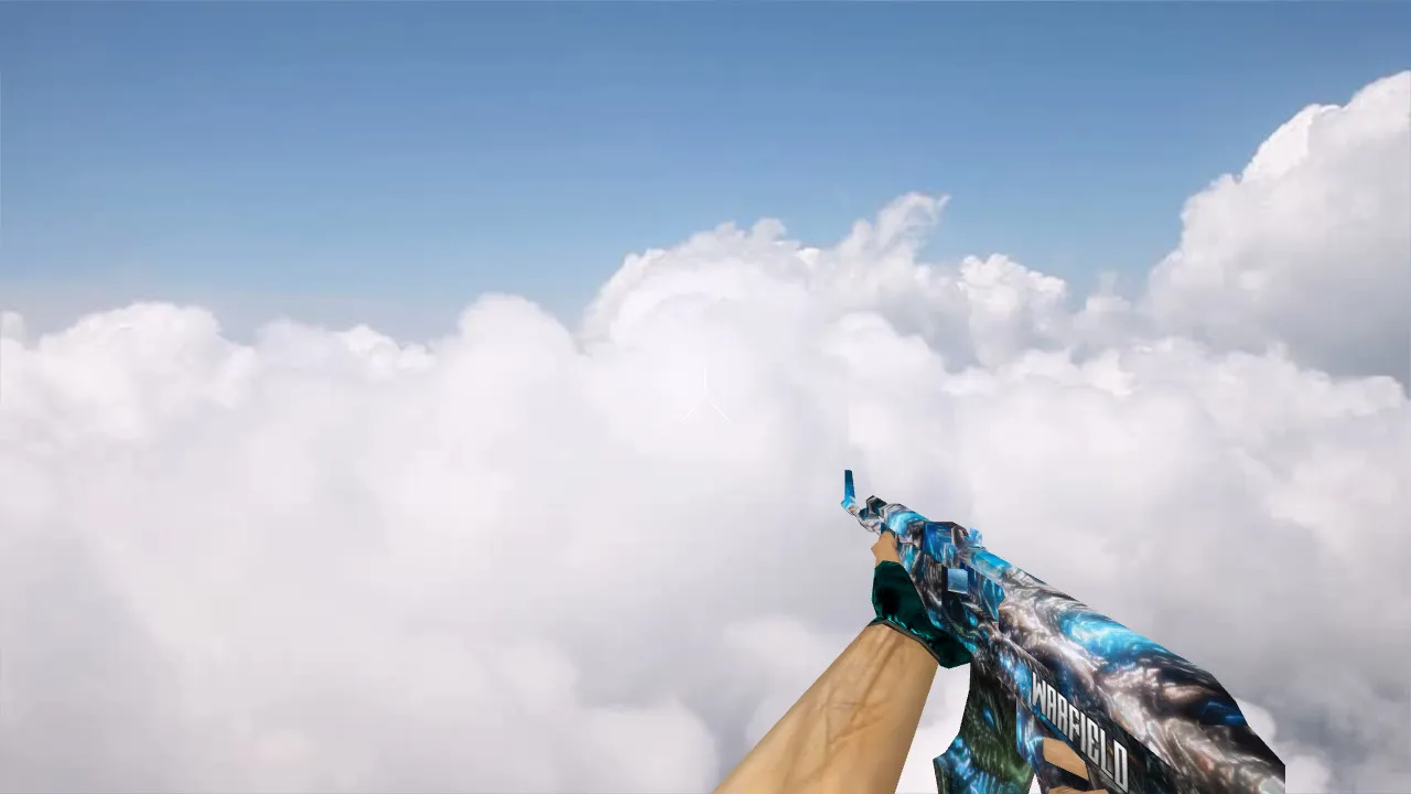 Модель «AK47 Blue Bones» v_ для CS 1.6: p_ и w_ файлы, звуки, анимация осмотра и нормальные текстуры - скриншот 1