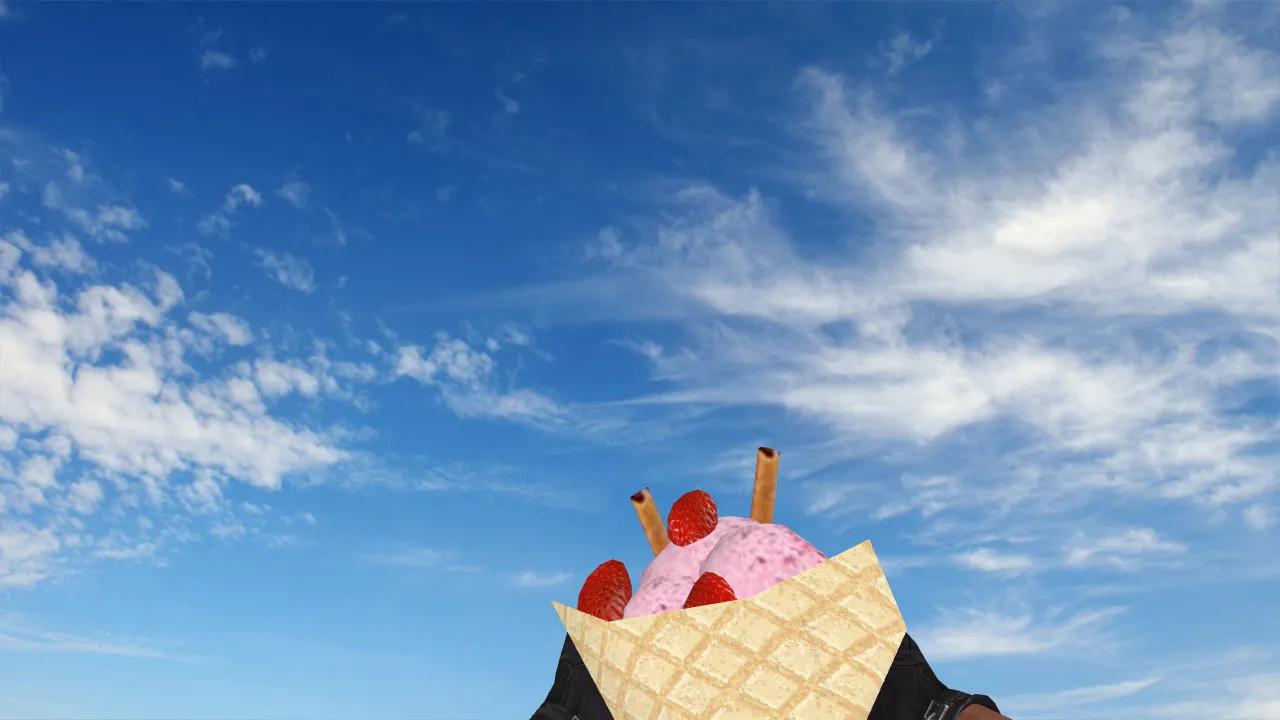 Модель «Ice Cream Grenade» v_ для CS 1.6: звуки, анимация осмотра, качество текстур и точная подача гранаты - скриншот 1