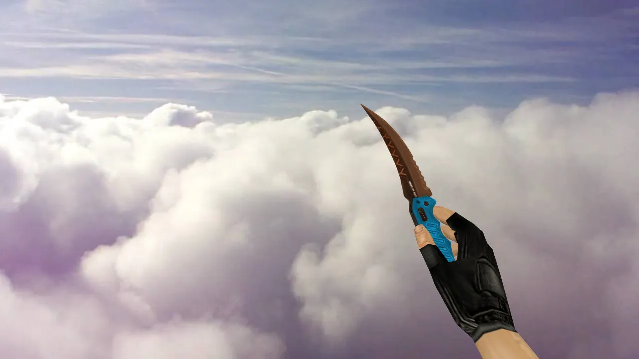 v_knife модель «Складной нож Королевский синий» для CS 1.6: звуки, анимация осмотра, текстуры и качество — скриншот 2