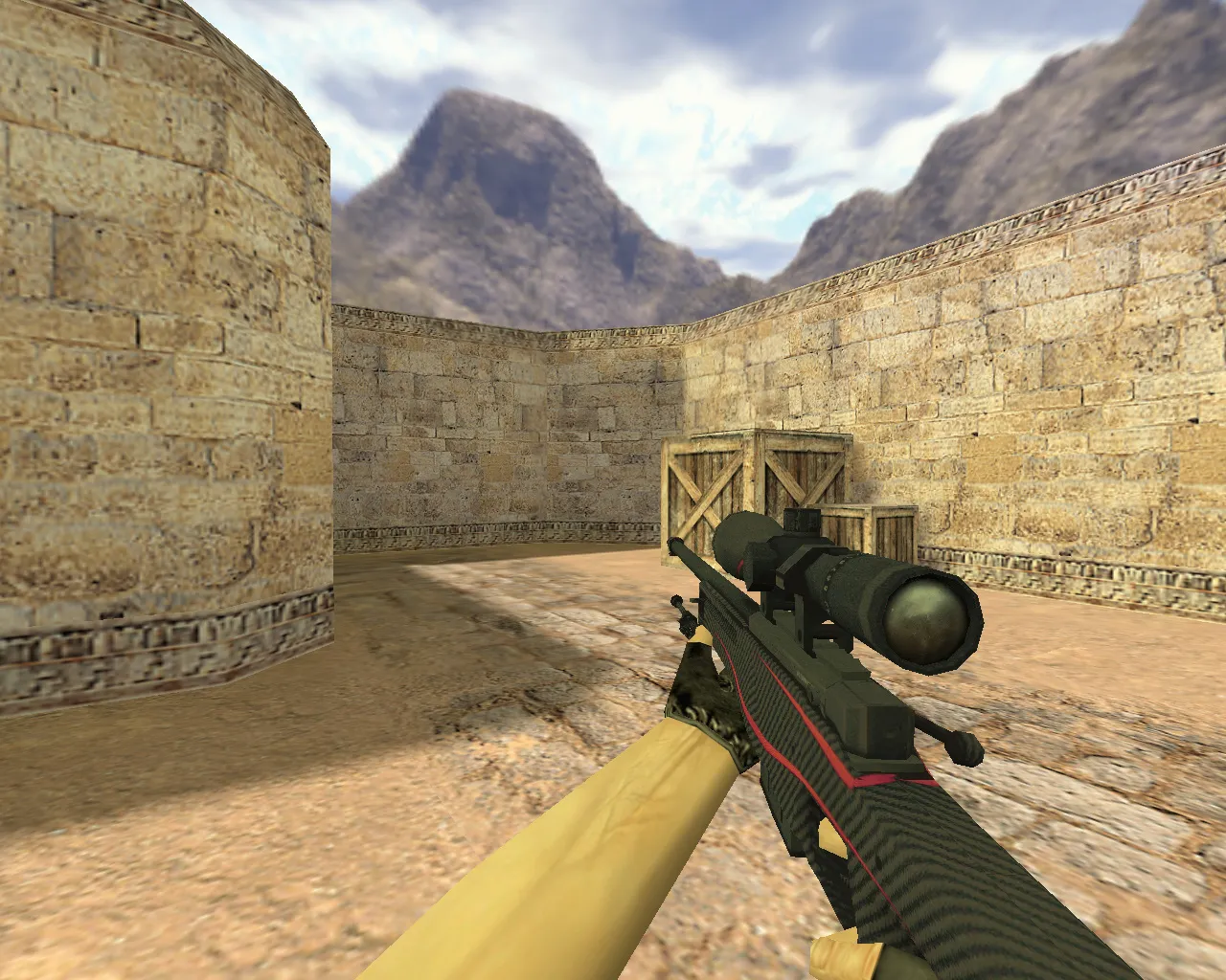 Модель AWP Красная линия для CS 1.6 – качественные текстуры и анимация - скриншот 3