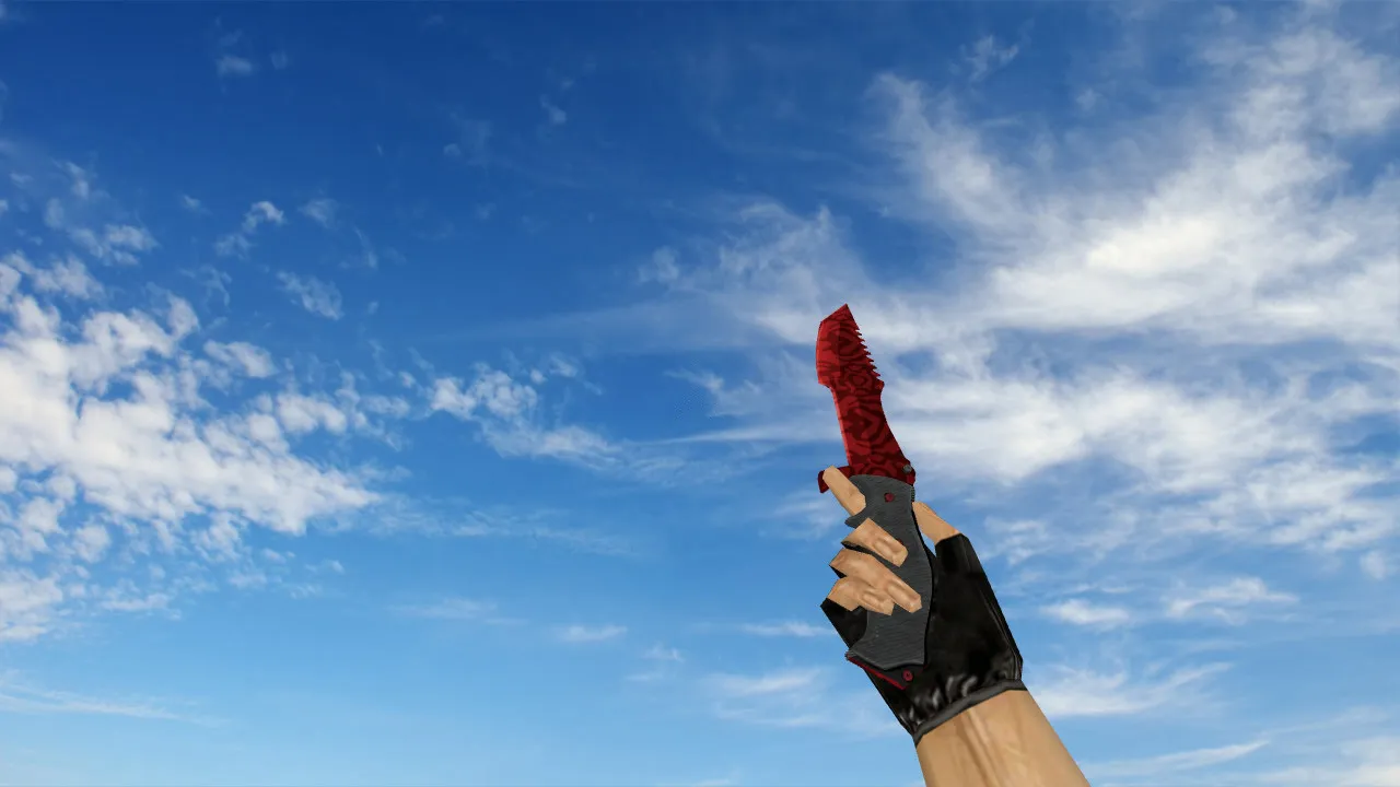 Модель ножа «Охотничий нож Knife «Убийство» v2» v_ p_ w_ для CS 1.6: звук, анимация осмотра, текстуры - скриншот 1
