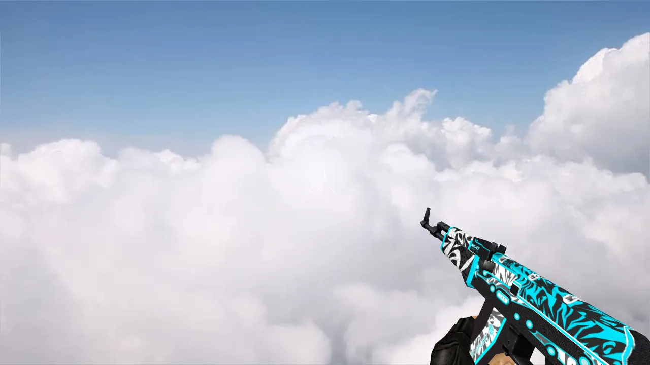 Модель Default AK-47 Frontside Misty для CS 1.6: v_ модель, звуки, анимация осмотра, текстуры — скриншот 2