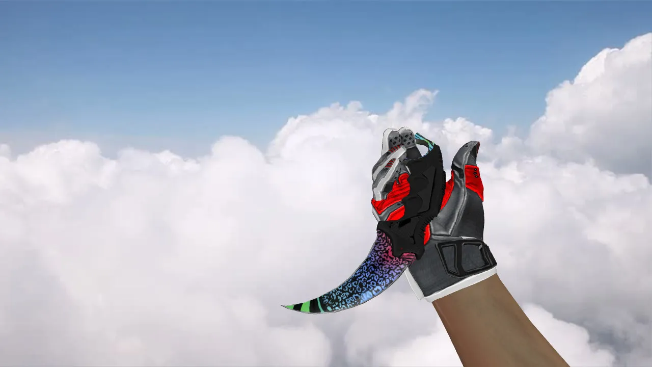 Модель ножа v_ karambit «Superfurry» (CS 1.6): p_ и w_ модели, звуки, анимация осмотра - скриншот 1
