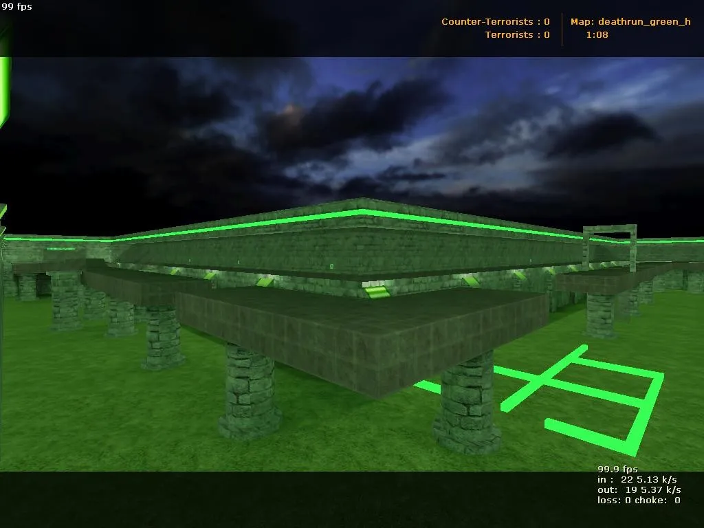 deathrun_green_h для CS 1.6: тактики, точки, .nav и оптимизация карты - скриншот 1