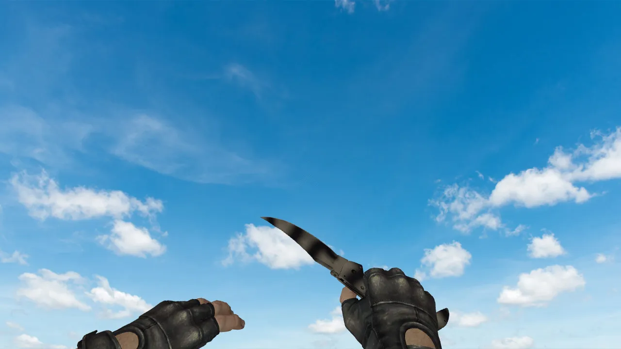 Модель ножа v_ Falchion «Сажа» для CS 1.6: звуки, анимация осмотра, текстуры и качество модели - скриншот 3