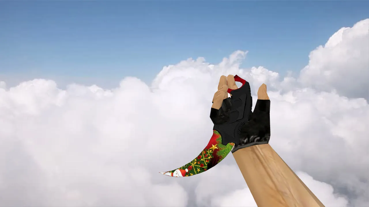 Модель ножа «Kerambit Xmas» для CS 1.6: v_, p_, w_, звук, анимация осмотра и текстуры - скриншот 1