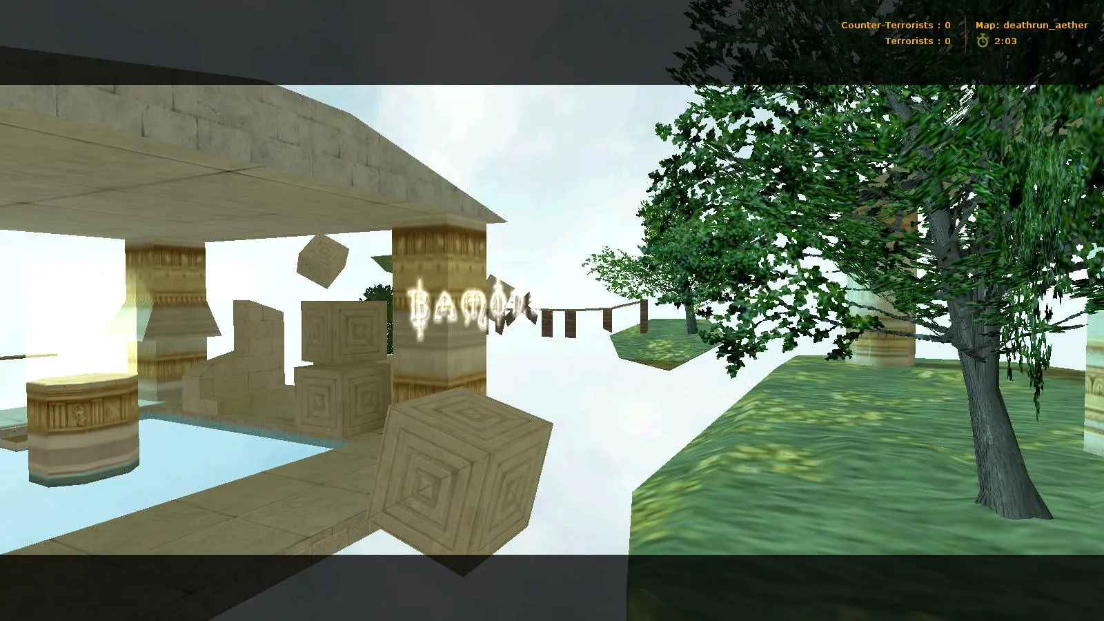 deathrun_aether_b1 для CS 1.6: deathrun-карта, точки, раунды, .nav для ботов и оптимизация - скриншот 2