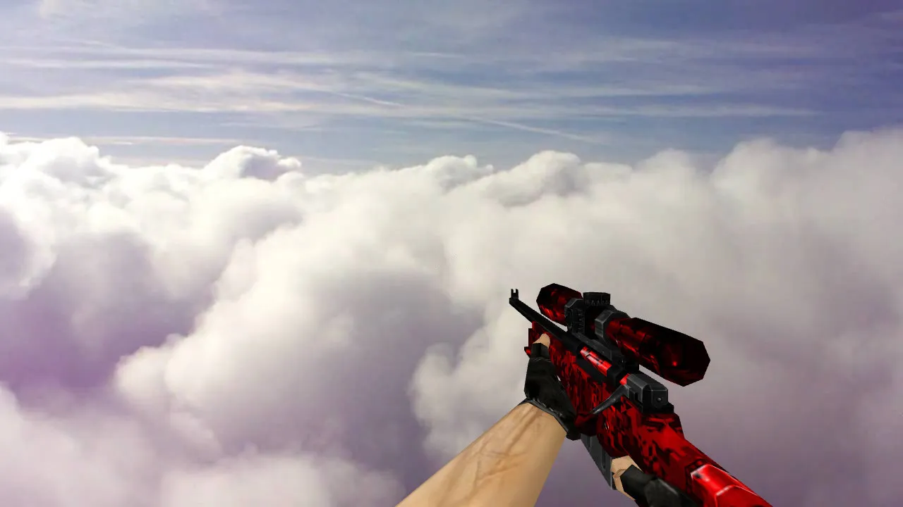 Скин Default AWP Bloody Camo для CS 1.6 - оружие с оригинальным оформлением - скриншот 1