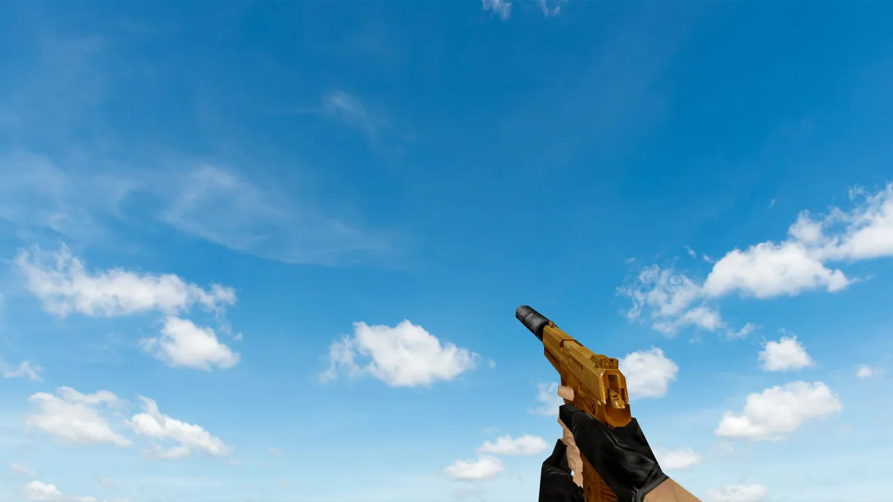 Пак моделей оружия «Gold Weapons Pack V3» для CS 1.6: v_ p_ w_ модели, звуки, анимация осмотра - скриншот 27