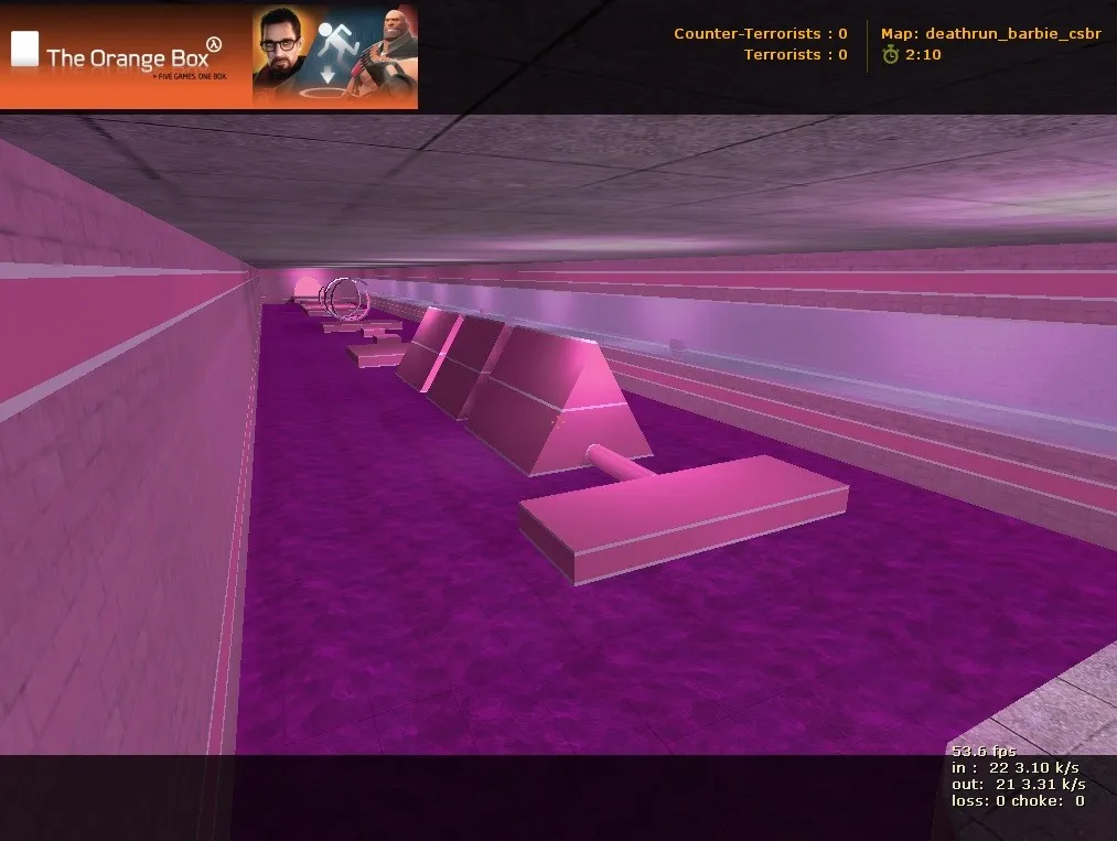 deathrun_barbie_csbr карта для CS 1.6: ловушки, раунды, .nav и баланс команд - скриншот 2
