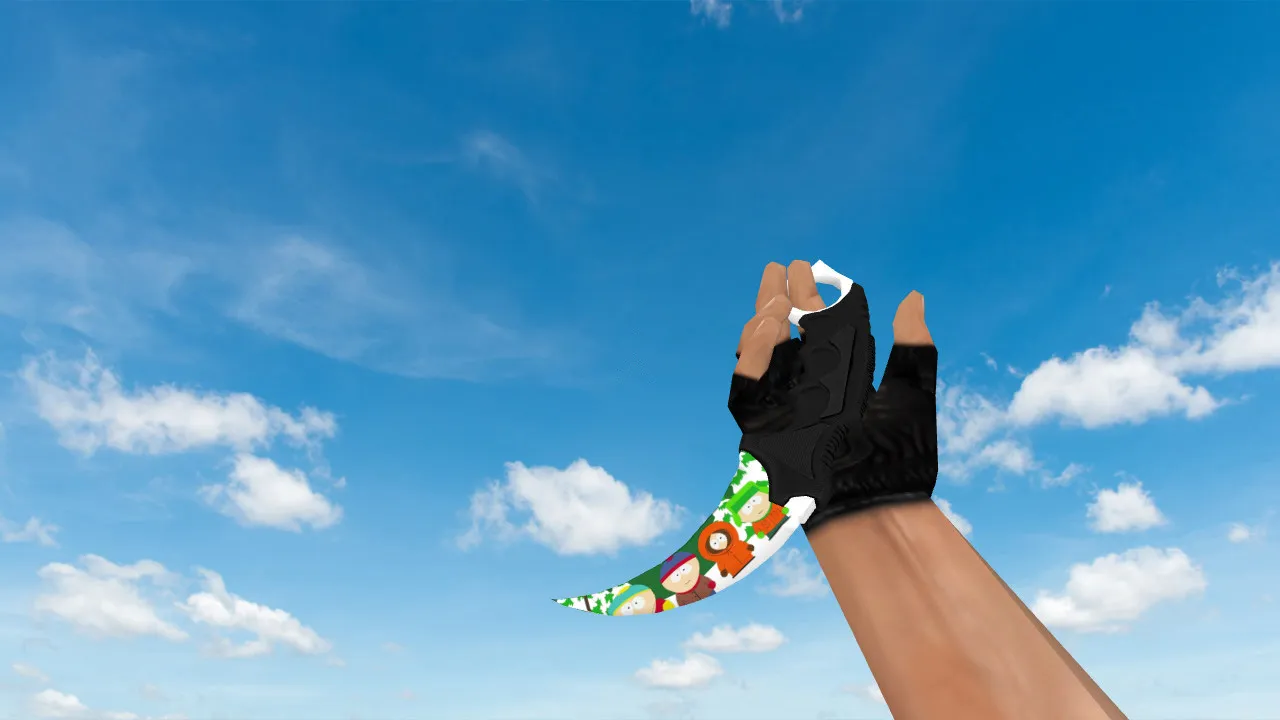 Модель ножа «Karambit South Park» для CS 1.6: v_model p_model w_model, звуки, анимация осмотра - скриншот 1