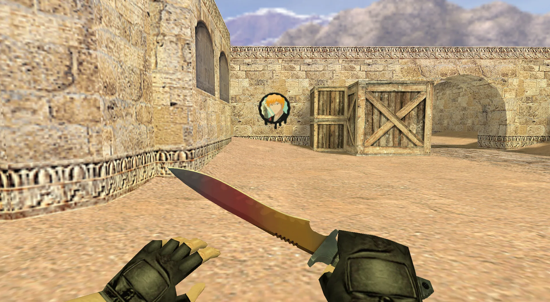 Граффити «Ичиго Куросаки» для CS 1.6 - Аниме в игре - скриншот 3