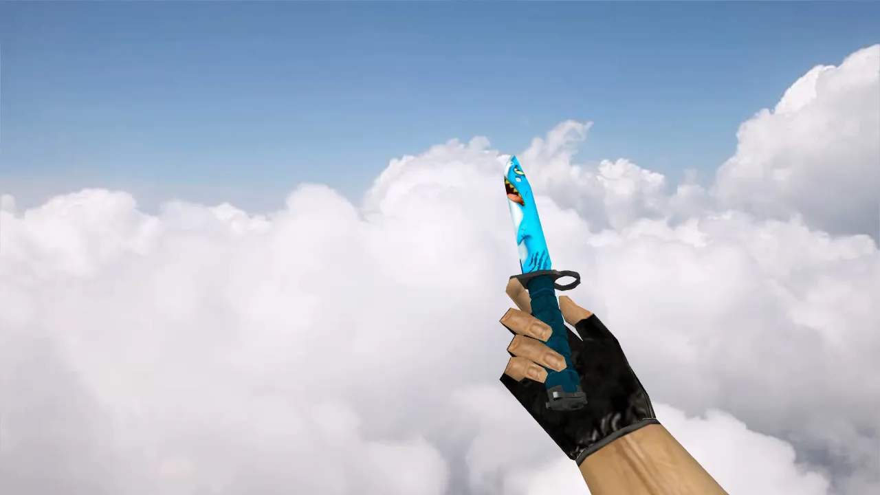 Модель ножа Bayonet Shark v_ для CS 1.6: качественные текстуры, анимация осмотра, звуки и точная модель - скриншот 1