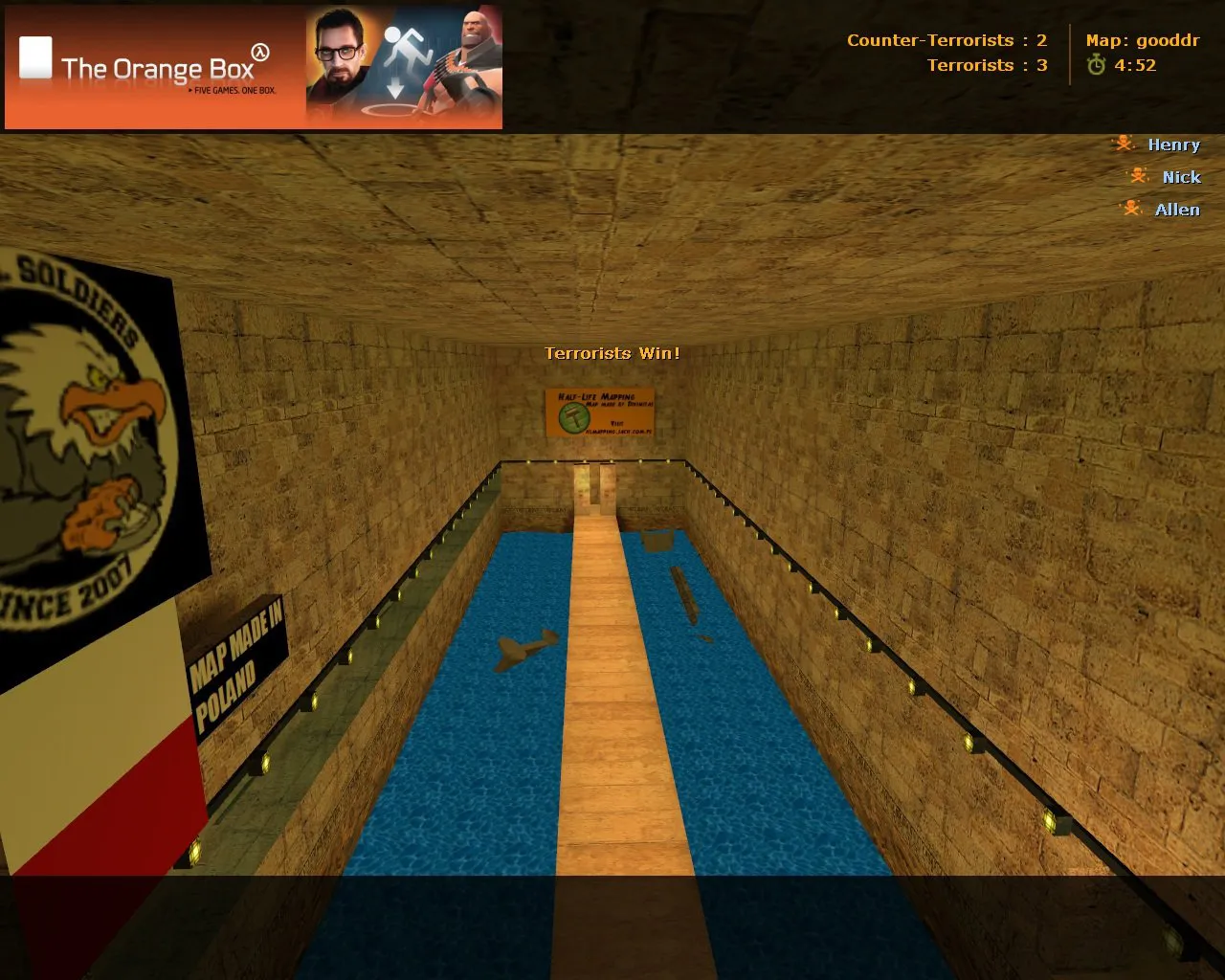 deathrun_dustdivi2_final для CS 1.6: баланс сторон, точки, .nav и оптимизация карты - скриншот 1