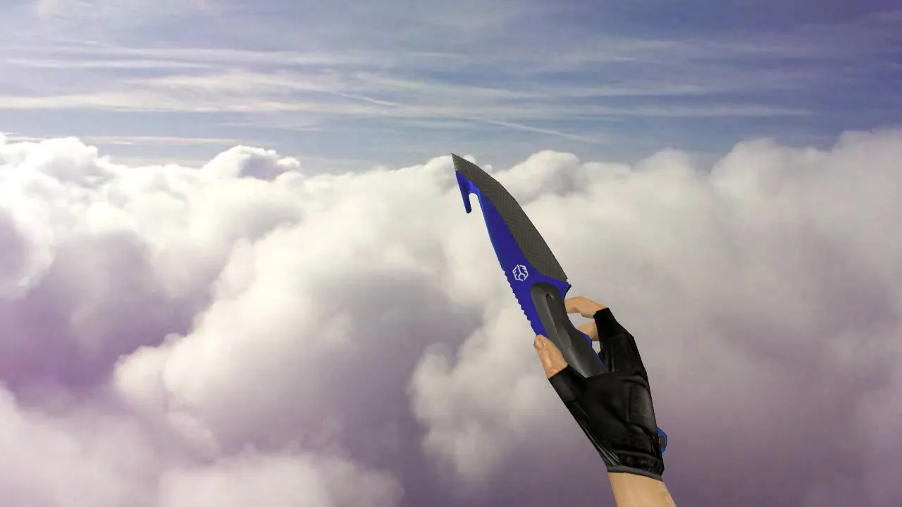 Gut Knife Automatic Blue v_ модели для CS 1.6: звуки, анимация осмотра, качество текстур и настройка под сервер - скриншот 2